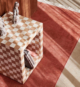 Bone Inlay Checkerboard Cube in Almond - Fenton & Fenton