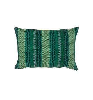 Wasabi Stripe Velvet Cushion - Fenton & Fenton
