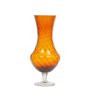 1950's Tall Amber Swirl Vase - Fenton & Fenton