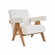 Fred Armchair in Ivory Chenille