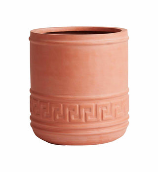 Grecco Cylinder Pot in Clay - Large - Fenton & Fenton