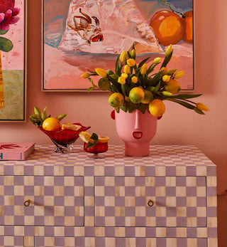 Patrizia Italiano - Carmelina - Pink Prickly Pear Head Vase - Fenton & Fenton