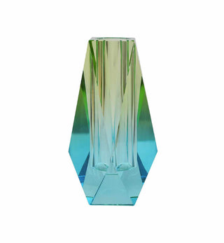 Prism Vase in Turquoise Ombre - Fenton & Fenton