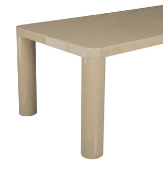 Cult Glossy Dining Table in Croissant - Fenton & Fenton