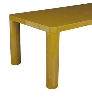 Cult Glossy Dining Table in Golden Olive - Fenton & Fenton