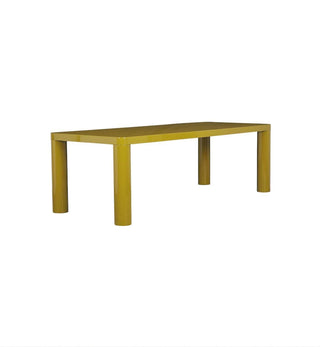 Cult Glossy Dining Table in Golden Olive - Fenton & Fenton