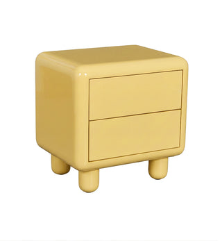 Kip Glossy Bedside Table in Butter