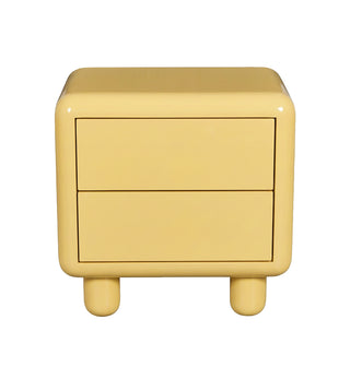 Kip Glossy Bedside Table in Butter