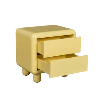 Kip Glossy Bedside Table in Butter