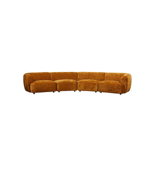 Sunday Sofa Curved 4-Seater in Golden