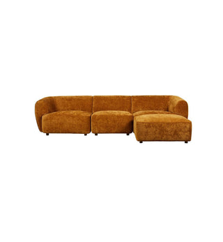 Sunday Sofa - 3 Seater + Rectangle Ottoman in Golden