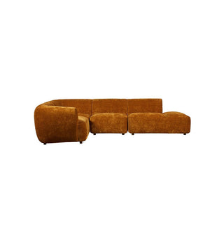 Sunday Sofa - 4 Piece L-Shape LHF with Open End in Golden
