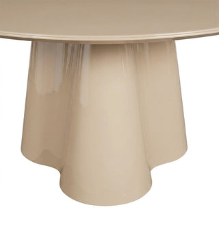 Supper Club Glossy Round Dining Table in Croissant - Fenton & Fenton