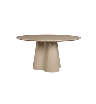 Supper Club Glossy Round Dining Table in Croissant - Fenton & Fenton