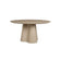 Supper Club Glossy Round Dining Table in Croissant