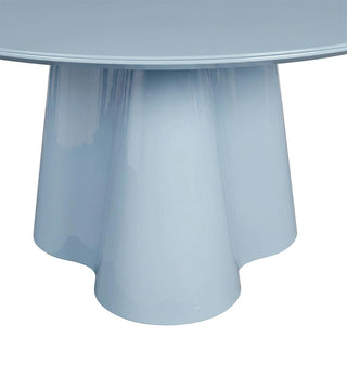 Supper Club Glossy Round Dining Table in Powder Blue - Fenton & Fenton