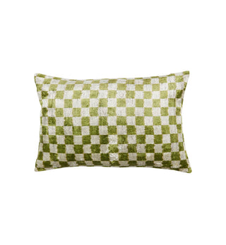Zulta Cushion in Checkerboard Green
