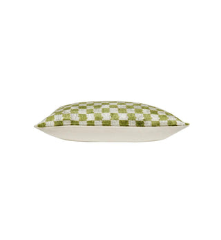 Zulta Cushion in Checkerboard Green