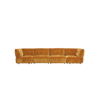 Roommate Sofa - 4 Piece with Corners in Honey