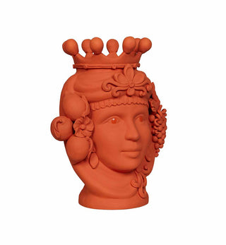 Stefania Boemi - Galatea Head Vase in Orange - Fenton & Fenton
