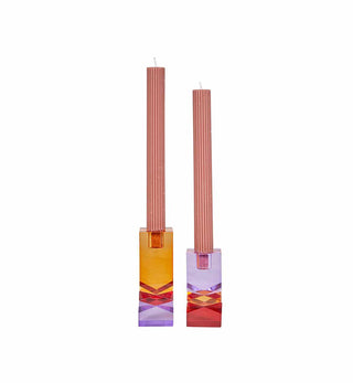 Twilight Crystal Candle Holder - Tall - Fenton & Fenton