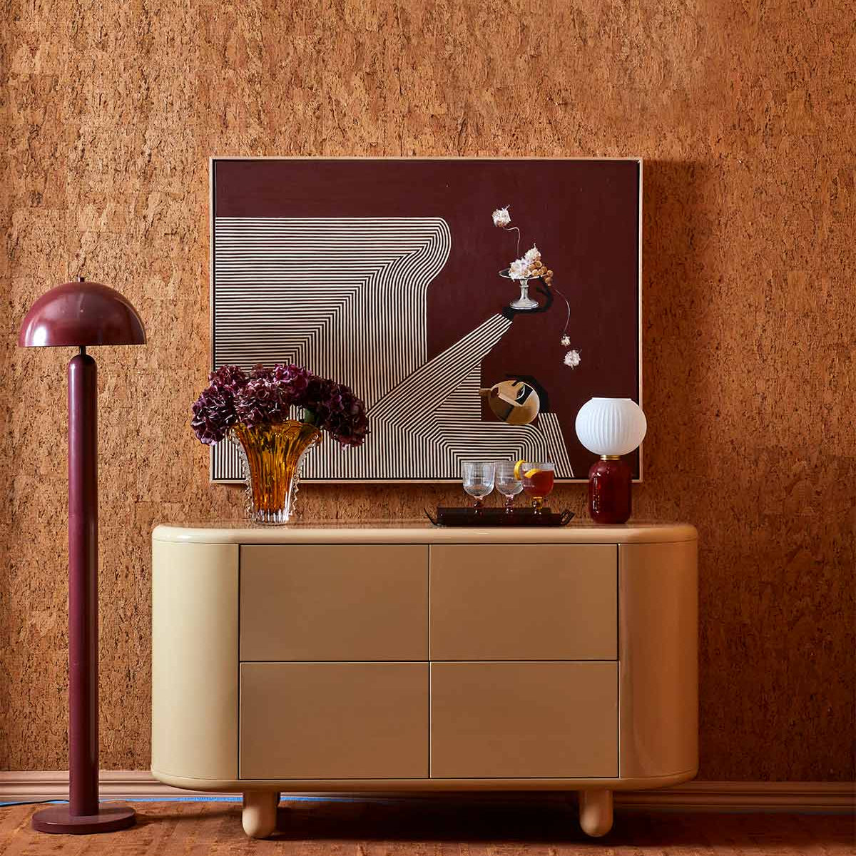 Apollo Glossy 4-Drawer Commode in Croissant – Fenton & Fenton