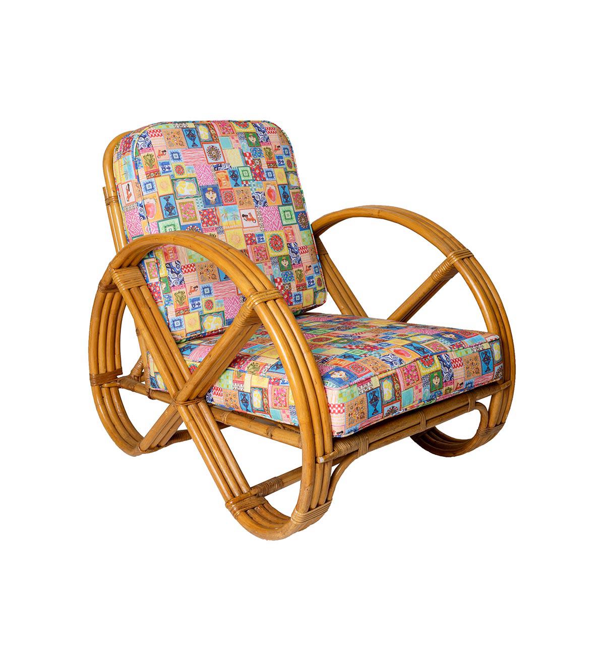 Vintage 1940 s Pretzel Rattan Chair Paradiso Fenton Fenton