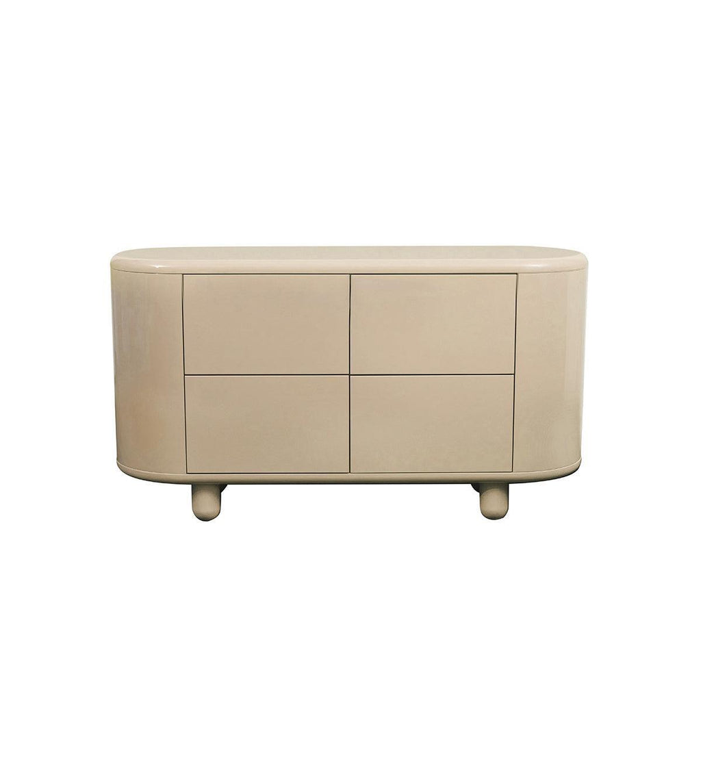 Apollo Glossy 4-Drawer Commode in Croissant – Fenton & Fenton