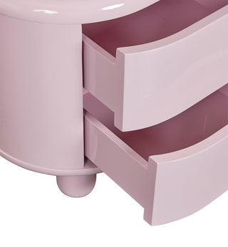 Apollo Glossy Bedside Table in Sweetpea - Fenton & Fenton