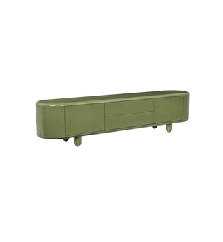 Apollo Glossy Entertainment Unit In Olive - Fenton & Fenton