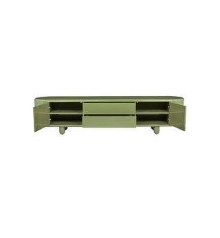 Apollo Glossy Entertainment Unit In Olive - Fenton & Fenton