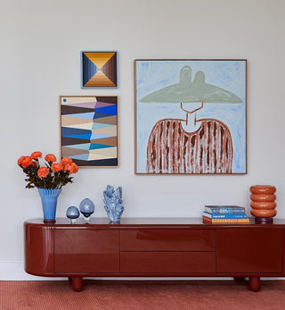 Apollo Glossy Entertainment Unit in Spice - Fenton & Fenton
