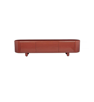 Apollo Glossy Entertainment Unit in Spice - Fenton & Fenton
