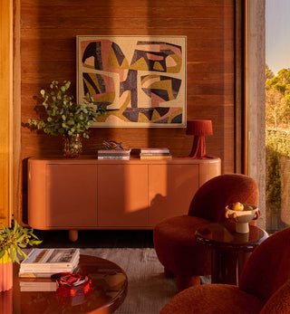 Apollo Glossy Sideboard In Sienna - Fenton & Fenton