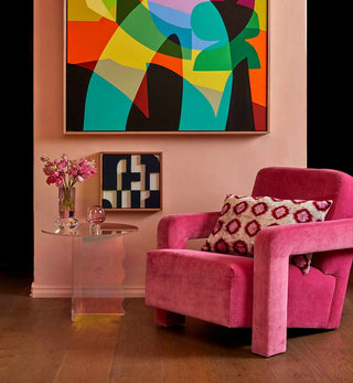 Betsy Armchair in Pink Luxe Velvet - Fenton & Fenton