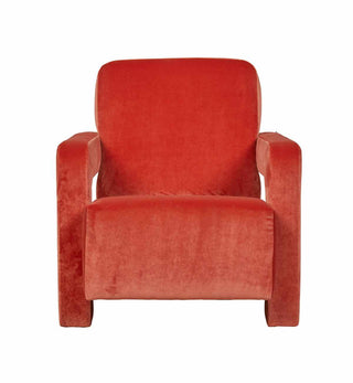 Betsy Armchair in Tangerine Velvet - Fenton & Fenton