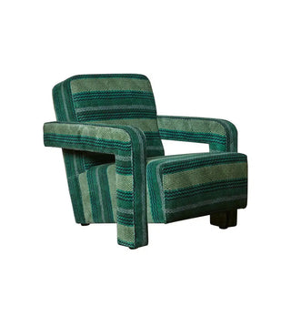 Betsy Armchair in Wasabi Stripe Velvet - Fenton & Fenton