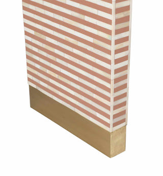 Bone Inlay Curved Console in Almond - Fenton & Fenton