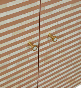 Bone Inlay Curved Sideboard in Almond - Fenton & Fenton