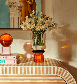 Bone Inlay Curved Sideboard in Almond - Fenton & Fenton