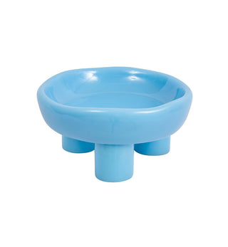 Chunkito Footed Bowl in Lagoon Blue - Fenton & Fenton
