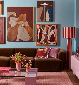 Cindy Floor Lamp In Berry - Fenton & Fenton