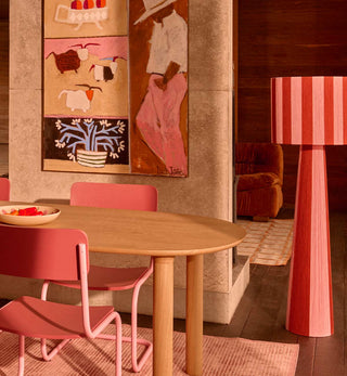 Cindy Floor Lamp In Berry - Fenton & Fenton