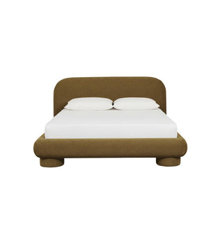 Cloudy Bed Fabric Swatch in Golden Olive - Fenton & Fenton