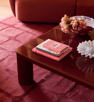 Cult Glossy Coffee Table in Burgundy - Fenton & Fenton