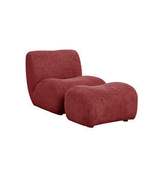 Daydreamer Ottoman in Sangria - Fenton & Fenton