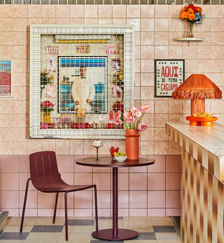 Gossip Dining Table in Aubergine - 120cm