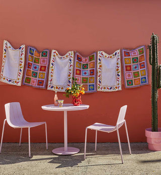 Gossip Dining Table in Paloma Pink - 77cm - Fenton & Fenton