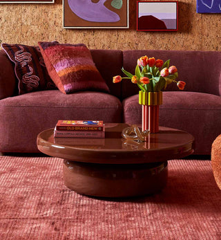 Halo Glossy Coffee Table In Espresso - Fenton & Fenton