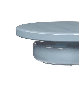 Halo Glossy Coffee Table in Powder Blue - Fenton & Fenton